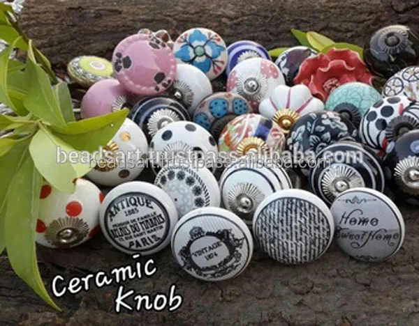 Decorative Ceramic Knob Indian Ceramic Door Knob Cabinet Knob