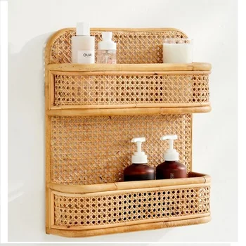 Vietnam Handmade Rattan Wall Hanging Shelf 2 Tie View Rattan Wall Hanging Shelf 2 Tie