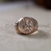 man signet solid 925 sterling silver jewelry sovereign rose gold plated silver customized funky designer unisex biker ring