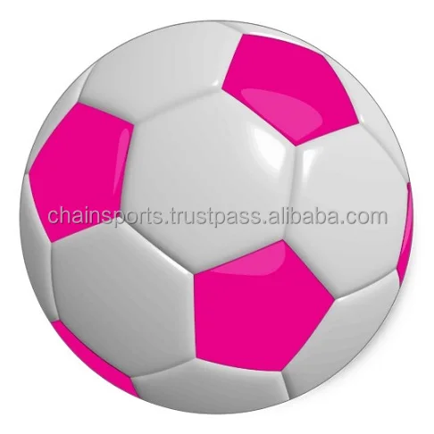 
Classic Hand Stitched White and pink Soccer Ball 