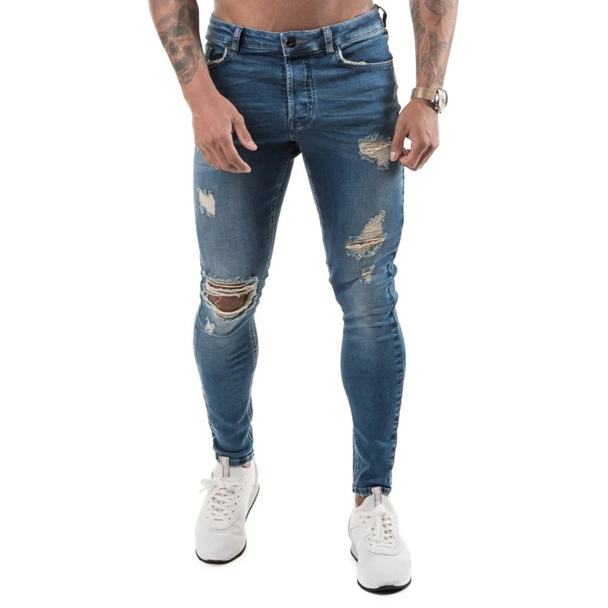 men's denim leggings