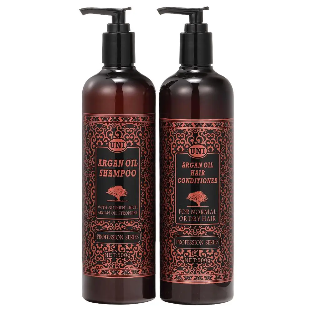 

plastics bottle 500ml organic argan oil shampoo and conditioner for salon