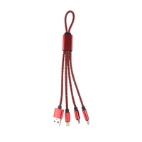 

Nylon Braided Usb Charger 3 in 1 Usb Charger Cable Multi Charging Cable For iphone type c mirco