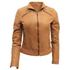 fashionable stylish women's brown fashion biker wear leather jacket new branded designed for ladies genuine leathers jackets