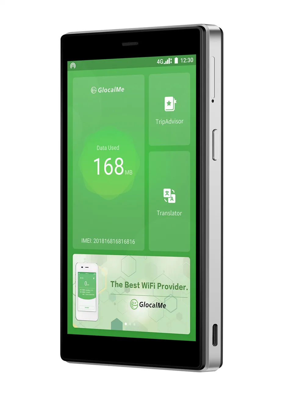 

2019 GlocalMe mobile CloudSIM global wifi router with map/translator/ weather function, Gold /grey