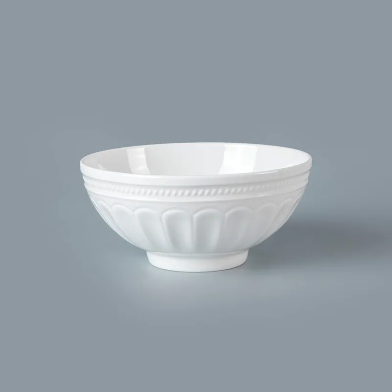 product-Two Eight-White Bone China Hotel RestaurantTableware Rice Soup Noodle Bowl, Restaurant Hotel