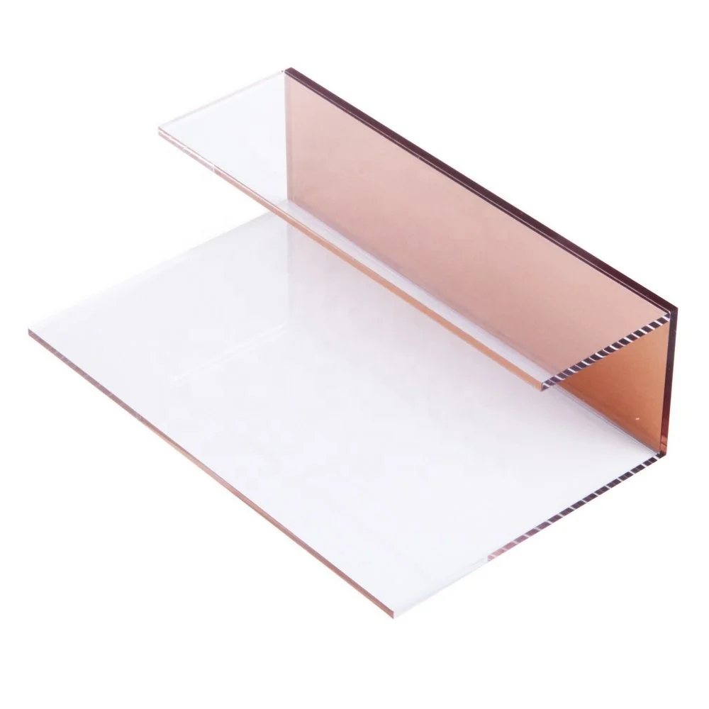 
Acrylic plexiglass office tabletop organizer rose gold color mail letter holder 