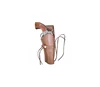 Leather Gun Holster for .38 Caliber and .357 Caliber Revolvers (Right Handed) Smooth Brown