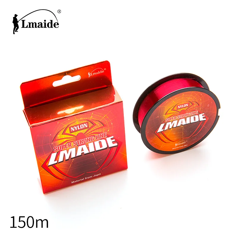 

High quality Japan 150m fishing line nylon monofilament line super strong, Yellow,blue, white, wire red,brown