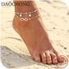 Minimalist 925 Sterling Silver Infinite Love Beach Foot Chain Anklet Women Jewelry