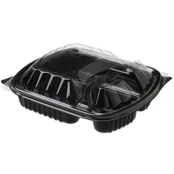 Disposable Plastic Container For Food With Lid - Buy 3 Compartments