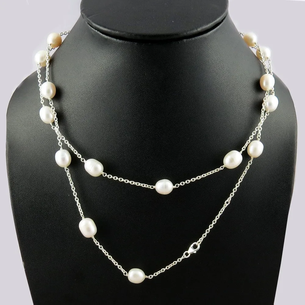 Actual Design Pearl 925 Sterling Silver Necklace,925 Indian Silver ...