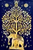 Indian elephant tree hippie bohemian twin size mandala tapestry wall hanging throw decor bedspread