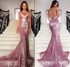 ZH309B High quality Sexy Backless Bling Sequins fishtail Wedding Party woman Evening Dress