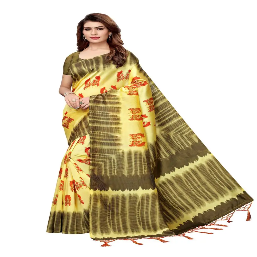 Buy High Glitz Embroidered Bollywood Pure Silk Yellow Sarees Online @ Best  Price In India | Flipkart.com