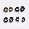 Coconut Shell Earrings Round Coco Brown Natural Peruvian Jewelry