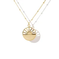 

Minimalist 925 silver hour satellite chain gold coin necklace jewelry
