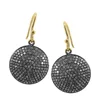 925 Sterling Silver Pave Diamond Disk Hook Earring Jewelry 14k Gold Hook Earring Jewelry Supplier