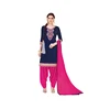 Shop Navy Blue Glaze Cotton Patiyala Suit