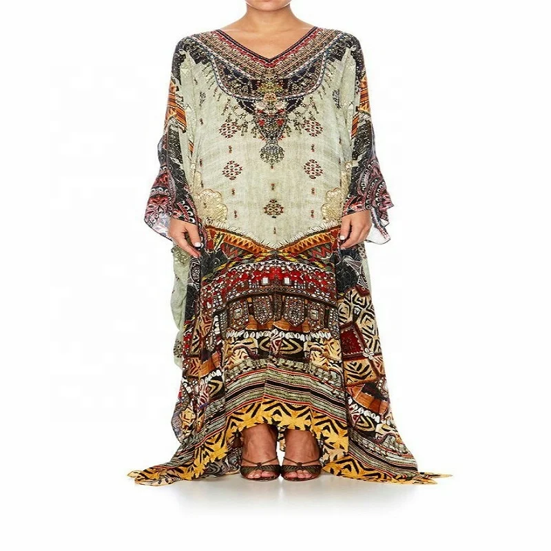 embellished kaftan dress