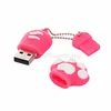 Customize your own logo USB Flash Memory Cat Claw Pendrives cover 1GB to 32GB Memory Capacity with Gifts Packaging