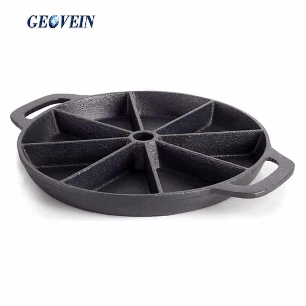 Round Cast Iron Divided Cake Pan 8 Sectional Pizza Cake Mould Pan Buy