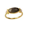 Bezel Setting,Multi Gems,Gold Plated Silver Rings