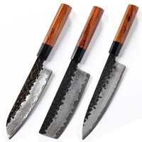 

3 PCS Kitchen Knife Set Japanese AUS10 Steel Chef Santoku Nakiri Knives ECO Friendly Pro Cooking Tools Best Gift for Chef
