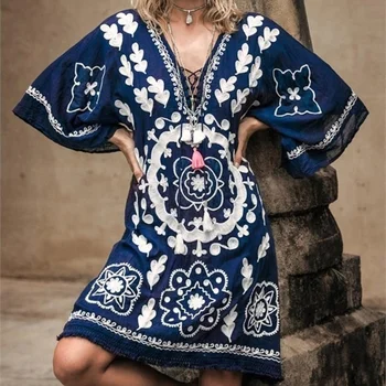 vintage mexican embroidered dress