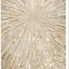 Sunshine Gold Leather Pathcwork Handmade Indian Carpet
