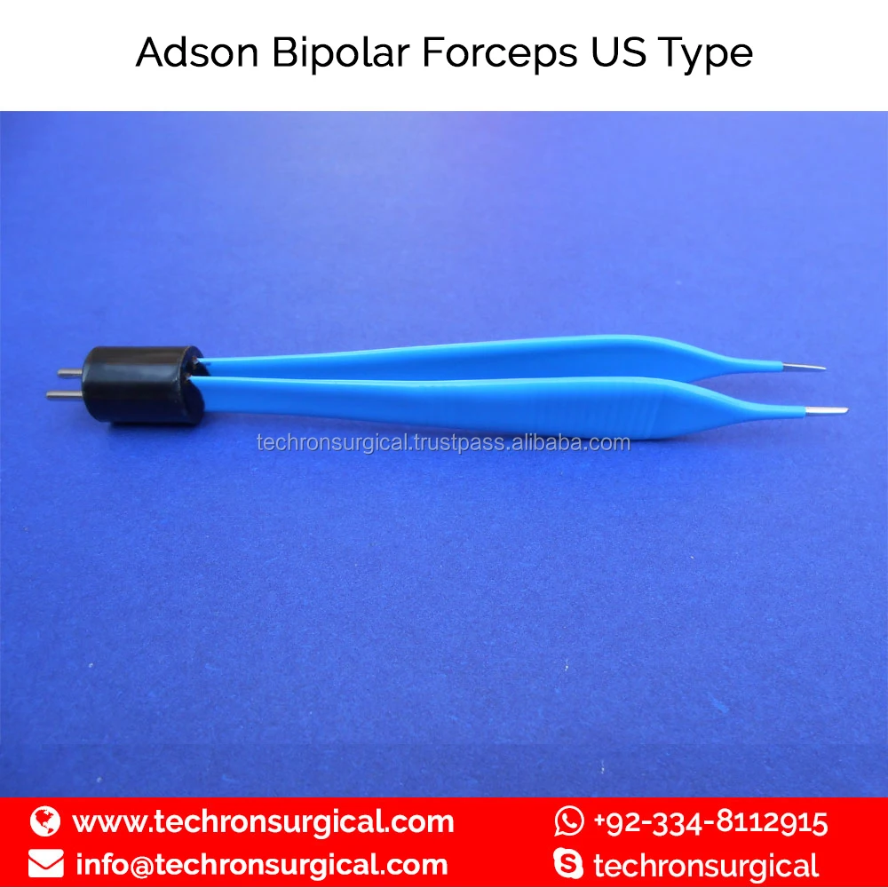 Adson Plastic And Reconstructive Electrocautery Plain Tip Blue Bipolar