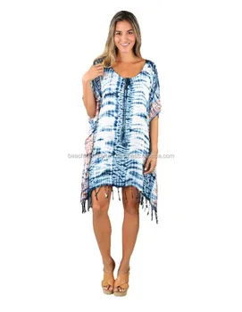 tie dye beach cover up dress