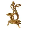 Lamp Peacock Diya Brass Oil Tier Ghee Puja Hindu Article Indian Deepak 5 Wick Hanging 3 Handicrafts Product Decorative Pooja
