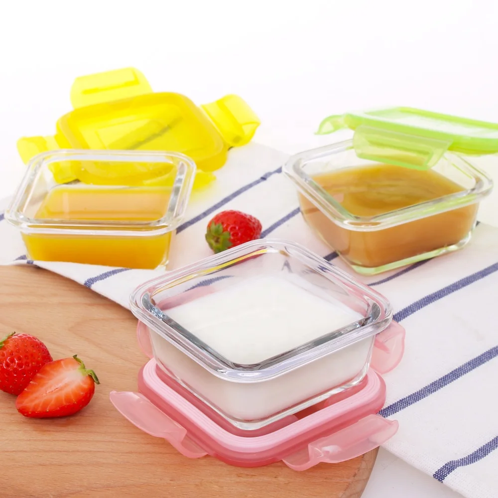 Glass Baby Food Storage Containers Bpa Free Lids Open With Ease For