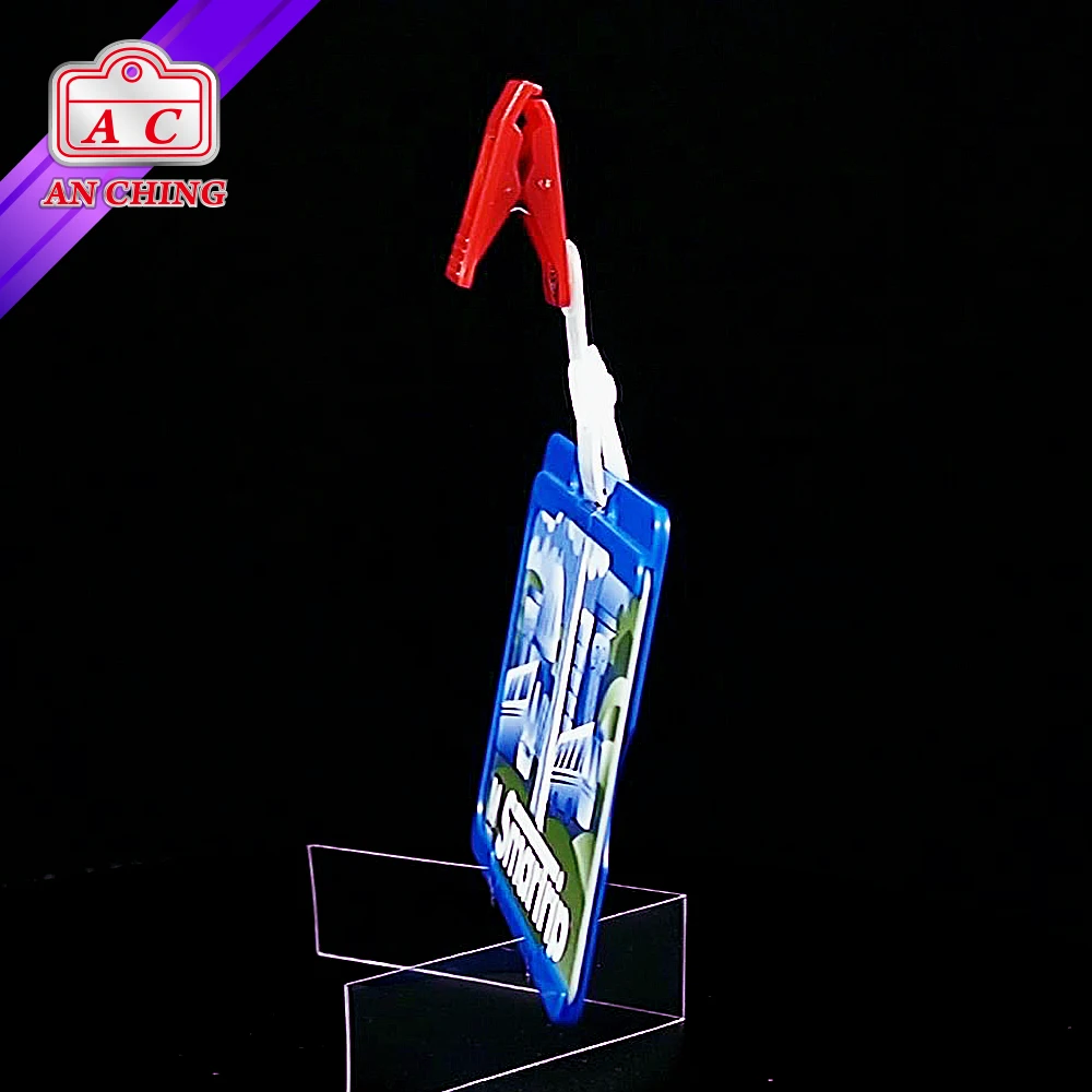 
Open Face ID Card Hard Plastic Badge Holder 