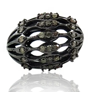 925 Sterling Silver Cage Spacer Bead Diamond Finding Jewelry Wholesale Manufacturer