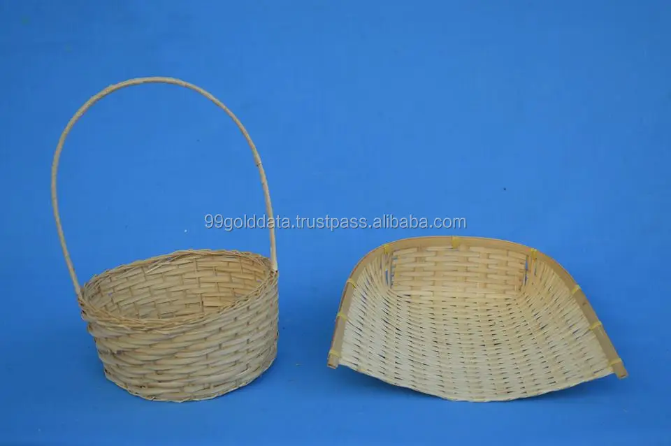 Natural Rattan Storage Basket / Rattan Basket For Clothing (sandy