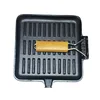 High quality vegetable oil black cast iron grill pan eco-friendly easy cook green food homecooking kitchenware cookware set