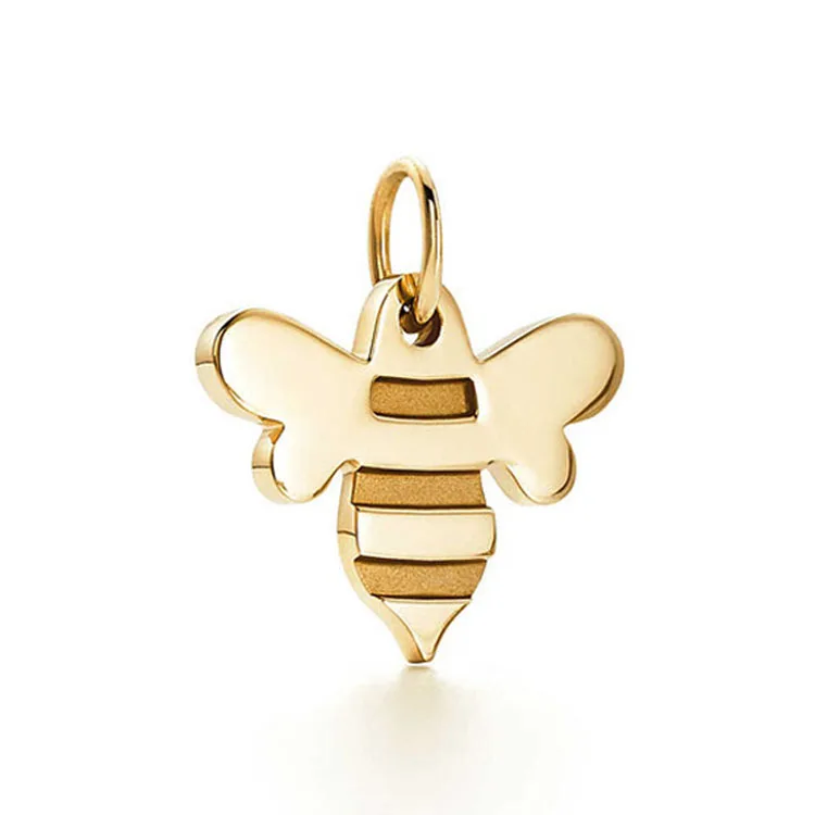 

high purity 925 sterling silver honey bee jewelry animal shape pendant