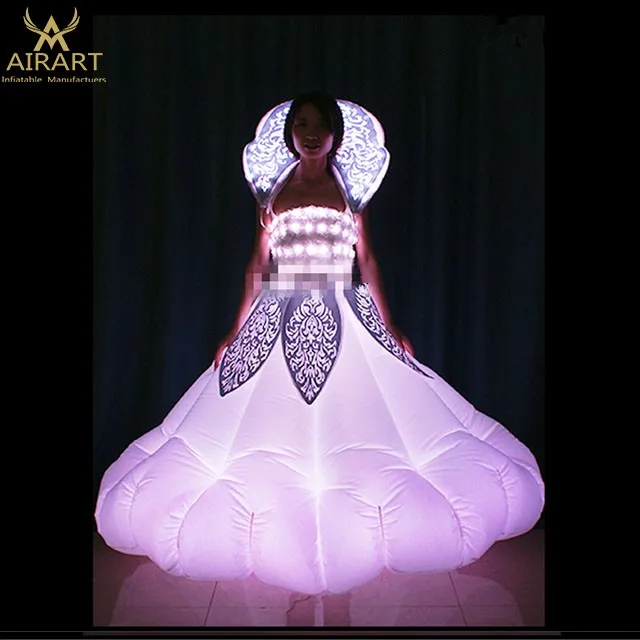 Customized Inflatable Lighting Princess Dress For Party - Buy ...