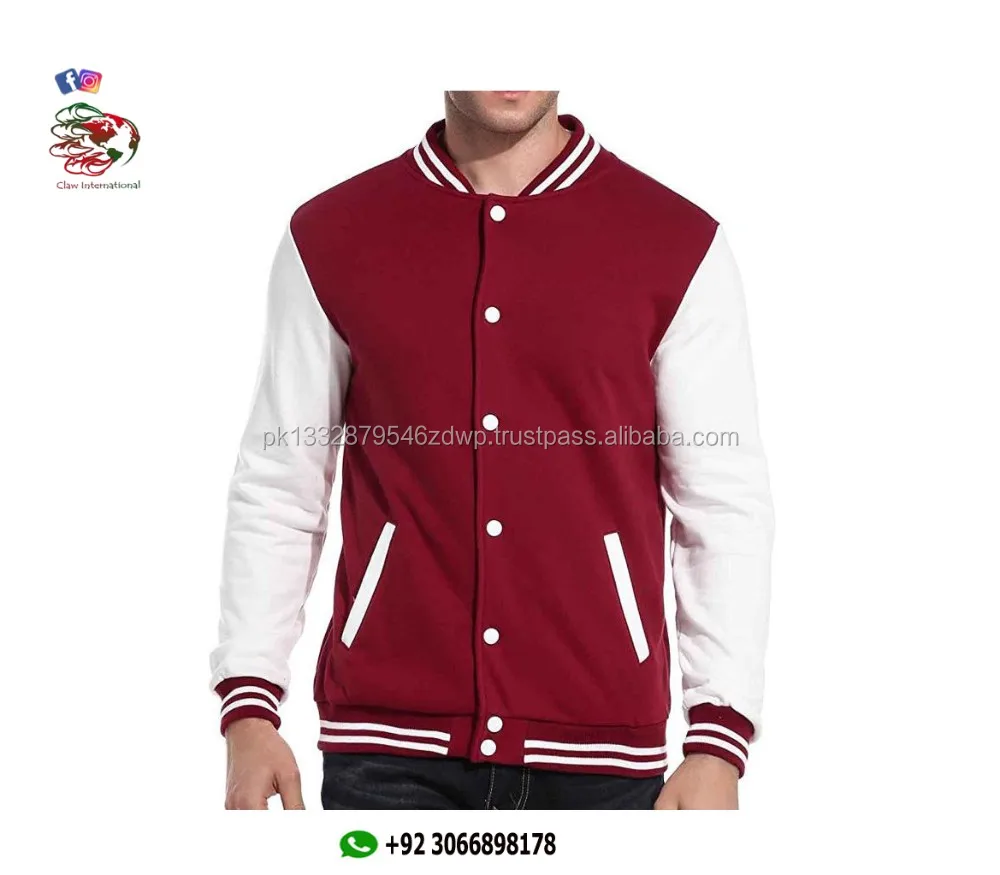 Oem White Wool Varsity Jackets Letterman Sports Customs With Your Own