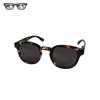 Classic colored women round retro sunglasses matched flexible spring hinge temple
