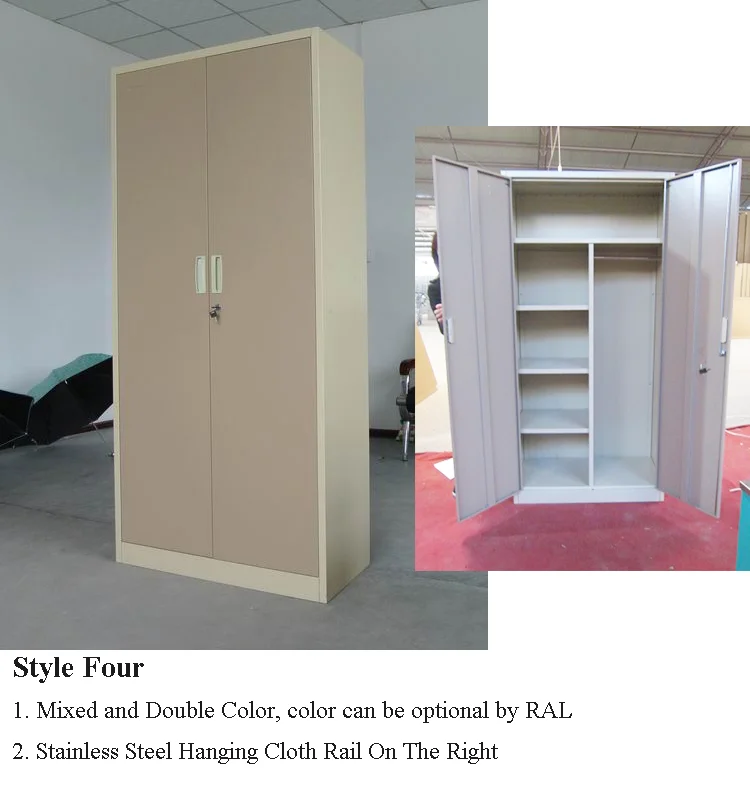 Multi-purpose Steel Hanging Clothes Storage Metal Wardrobe Closet Cabinet for Sale