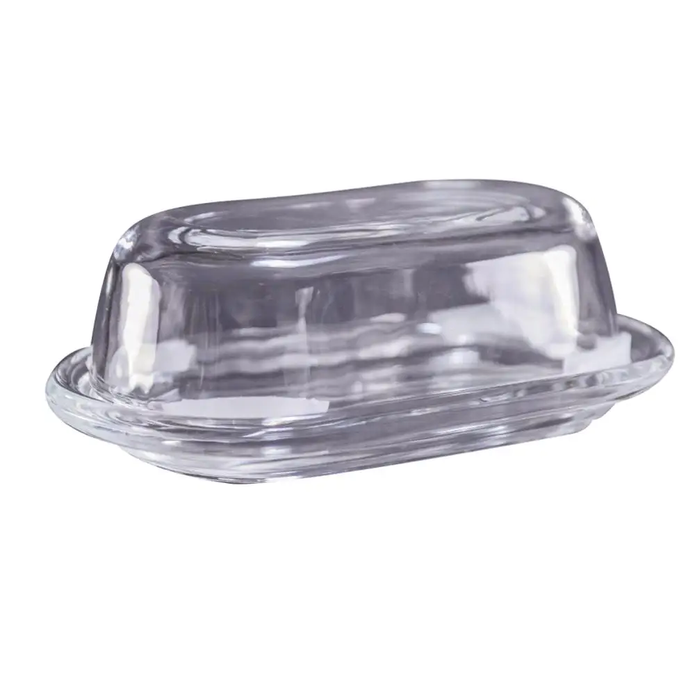 Kitchenware Clear Glass Butter Dish With Cover