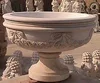 External garden decoration carved stone bohemia crystal czech republic vase