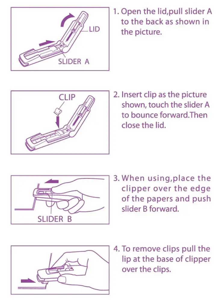 
1130B Clip Plastic Paper Clipper Stapler 