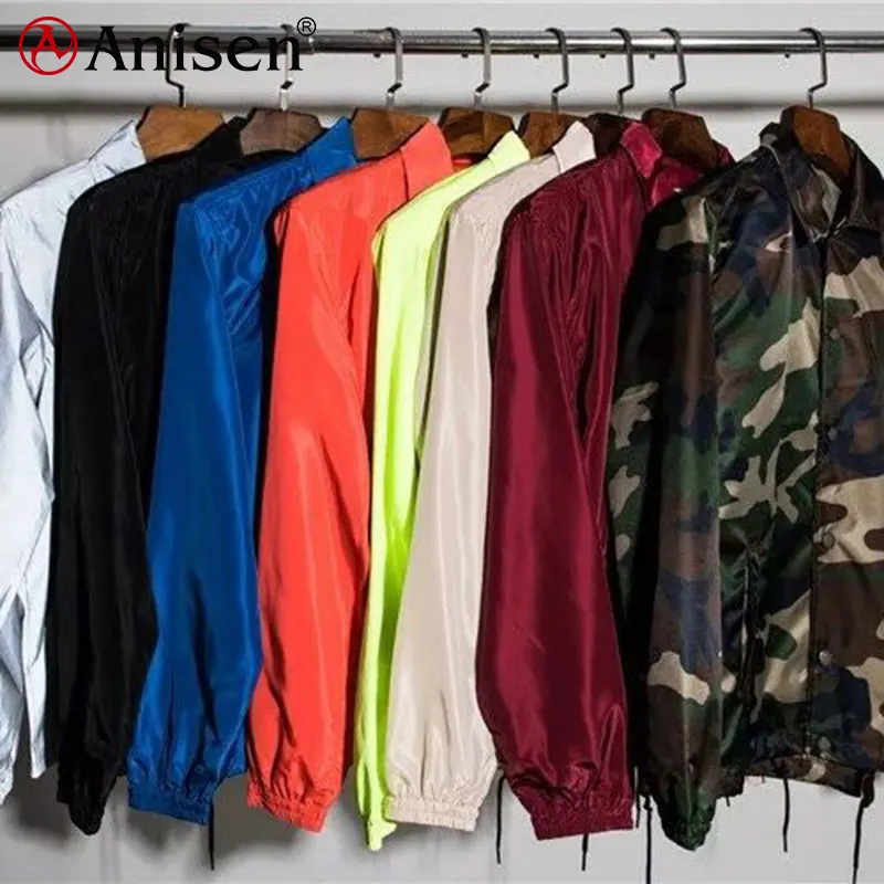 

Fashion streetwear size Coaches Sport Man Jacket 100% Polyester Windbreaker Nylon Waterproof Bomber Jacket, Customized color