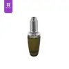 Chrome with silver push on dropper cap glass bottle