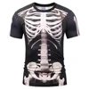 New Black & White T-Shirt Men/Women 3D Sublimation Skull Skeleton Bones Print Summer Fashion