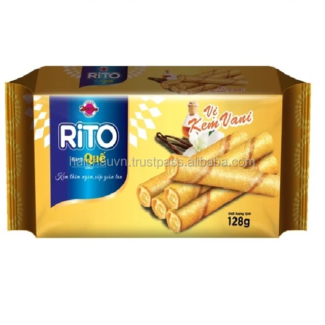 crispy wafer roll vanilla flavour